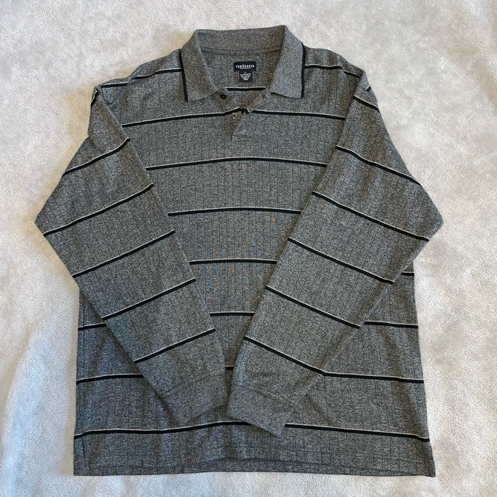 Van Heusen Long Sleeve Polo Shirt